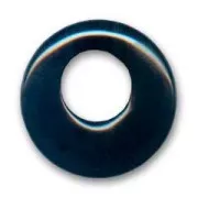 Round pendant 30mm Black Agate