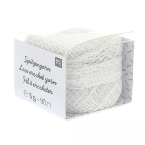 100 % lace crochet yarn - Rico Design - Special Lace - White x 5g