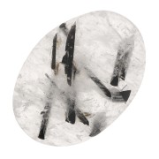 Oval cabochon 18x13mm Black Rutile