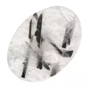 Oval cabochon 18x13mm Black Rutile