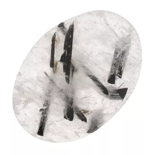 Oval cabochon 18x13mm Black Rutile