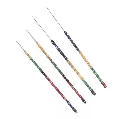 Set of 4 indians Aari hook for Resham and Zari embroideries 0.6 mm and 0.8 mm x1