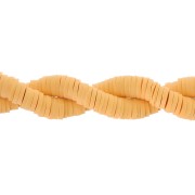 Heishi beads in polymer clay 5x1 mm Mustard x39 cm|raw }}