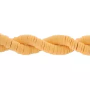 Heishi polymer clay rondelle beads 5x1 mm Mustard x39 cm