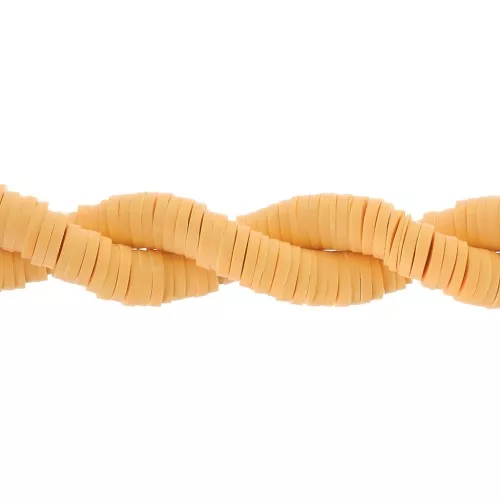 Heishi polymer clay rondelle beads 5x1 mm Mustard x39 cm