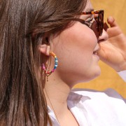 Heishi beads in polymer clay 5x1 mm Mustard x39 cm