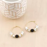 Heishi beads in polymer clay 5x1 mm Dark Pink x37 cm