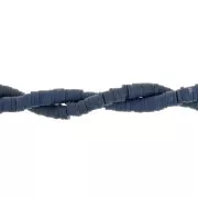 Heishi polymer clay rondelle beads 5x1 mm Navy blue x39 cm
