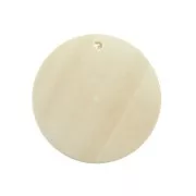 Natural Round wooden pendant 30 mmfor DIY jewelry creation x1