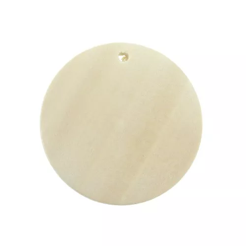 Natural Round wooden pendant 30 mmfor DIY jewelry creation x1