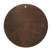 Dark Brown Dyed round wooden pendant 59 mm for DIY jewelry creation x1|raw }}