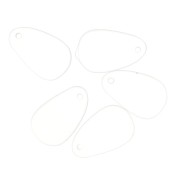 Drop charm - frosted glass effect 15x24.5 mm - Transparent x1|raw }}