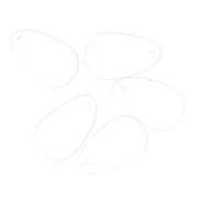 Drop charm - frosted glass effect 15x24.5 mm - Transparent x1