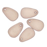 Drop charm - frosted glass effect 15x24.5 mm - Transparent Blue x1|raw }}