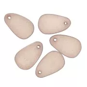 Drop charm - frosted glass effect 15x24.5 mm - Transparent Blue x1