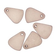 Drop charm - frosted glass effect 15x20 mm - Transparent Brown x1