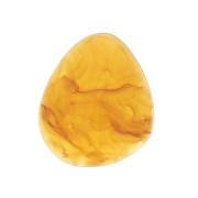 Pear-shaped resin cabochon 18x20 mm to stick - Amber Imitation x1
