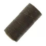 Linhasita waxed thread spool for micro macramé 0.5 mm - Dark khaki (844) x335m