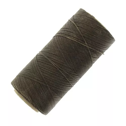 Linhasita waxed thread spool for micro macramé 0.5 mm - Dark khaki (844) x335m