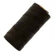 Linhasita waxed thread spool for micro macramé 0.5 mm - Dark Brown (205) x335m