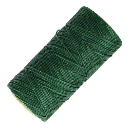 Linhasita waxed thread spool for micro macramé 0.5 mm - Fir green (367) x335m