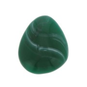 Pear-shaped resin cabochon 18x20 mm to stick -Malachite Imitation x1
