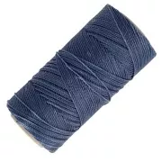 Linhasita waxed thread spool for micro macramé 0.5 mm - Denim (1037) x335m