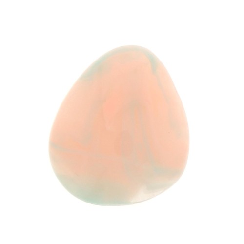 Pear-shaped resin cabochon 18x20 mm to stick - Pink Agate Imitation x1