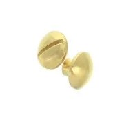 Screw-on rivet clasp 8 mm for a 10 mm lace - fine Gold plated x2