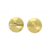 Screw-on rivet clasp 8 mm for a 10 mm lace - fine Gold plated x2