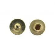 Screw-on rivet clasp 8 mm for a 10 mm lace - fine Gold plated x2