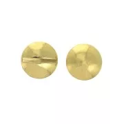 Screw-on rivet clasp 8 mm for a 10 mm lace - fine Gold plated x2
