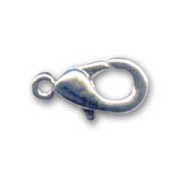 Lobster claw clasp 10mm Rhodium color x10|raw }}
