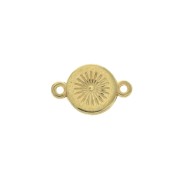 Round spacer 2 loops in zamac and epoxy resin 13x8 mm Gold Tone / Black x1