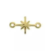 Zamac spacer 2 loops - North Star- 18x10 mm - fine Gold plated x1