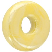 Ceramics rondelle 15mm Iridescent Yellow|raw }}