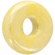 Heishi ceramic bead roundel 15 mm Iridescent yellow x1