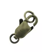 Extended lobster clasp with closed rings 12 mm bronze x1
