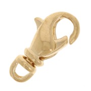 Clasp - lobster claw with a rotating loop 12 mm Gold Tone x1|raw }}