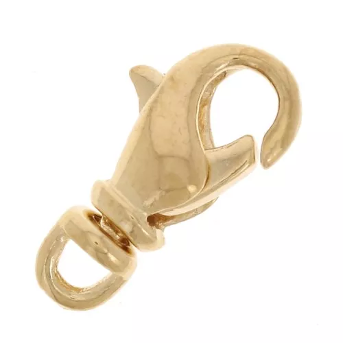 Clasp - lobster claw with a rotating loop 12 mm Gold Tone x1
