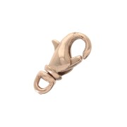 Clasp - lobster claw with a rotating loop 12 mm Rose Gold Tone x1|raw }}