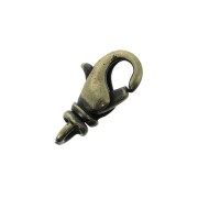 Clasp - lobster claw with a rotating loop 12 mm Bronze Tone x1