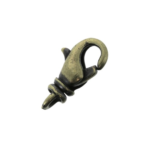 Clasp - lobster claw with a rotating loop 12 mm Bronze Tone x1