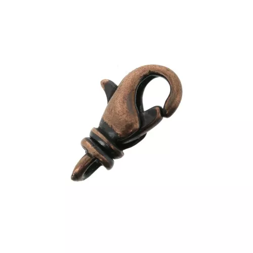 Clasp - lobster claw with a rotating loop 12 mm Copper Tone x1