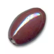 Ceramics olive 18x13mm Iridescent Petrol