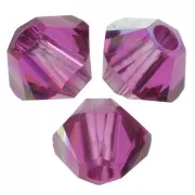 PureCrystal bicones 5328 3 mm - Fuchsia AB x50
