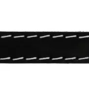 Leather with topstitching