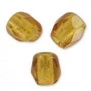 Fire Polished faceted round beads 2mm Dark Topaz x50