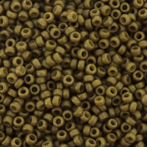 Miyuki Seed Beads 15/0 4491 - Duracoat Opaque Spanish Olive x8 g