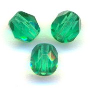 Fire Polished faceted round beads 2mm Emerald x50|raw }}